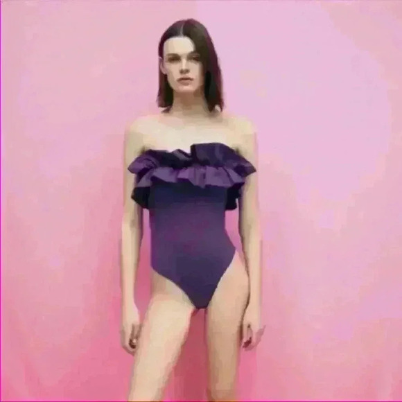 NWT Zara Ruffle Swimsuit- Sold Out Everywhere 💜 - Picture 5 of 9